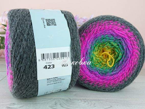 423 сірий-фуксія-пурпурний-зелений-жовтий