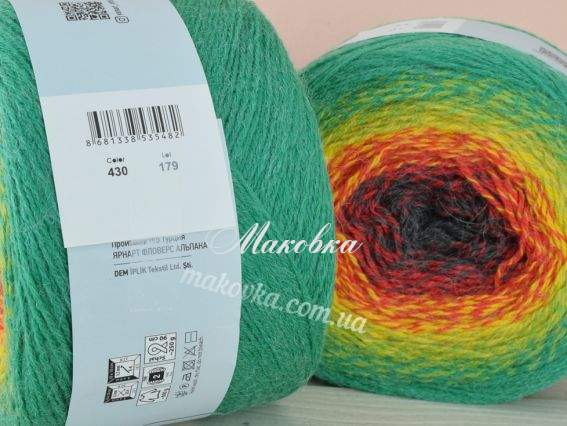 430 зелений-жовтий-червоний-сірий