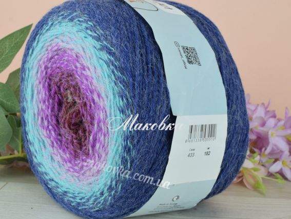 433 синій-бірюзовий-бузковий-пурпуровий