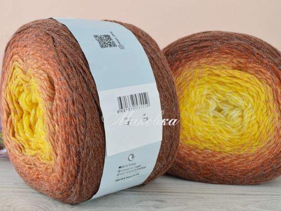437 коричневий-теракот-жовтий-молочний