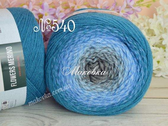 540 морська хвиля-блакитний-сірий