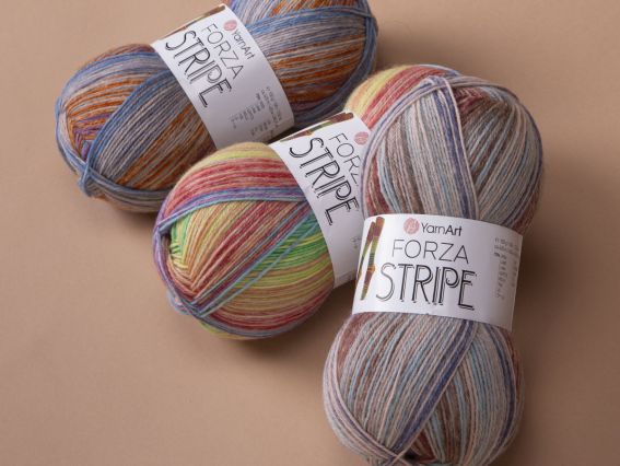Пряжа шкарпеткова Форза Страйп ЯрнАрт Forza Stripe Yarn Art шкарпеткова для в'язання