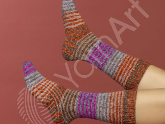 Пряжа шкарпеткова Форза Страйп ЯрнАрт Forza Stripe Yarn Art шкарпеткова для в'язання