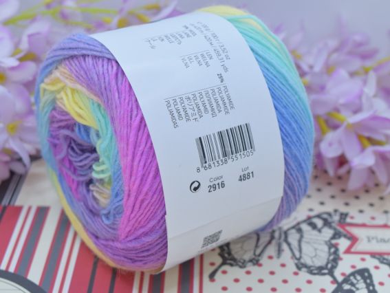 2916 рожевий-бузковий-жовтий-зелений-блакитний