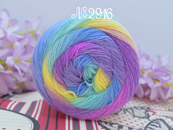 2916 рожевий-бузковий-жовтий-зелений-блакитний