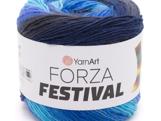 Forza Festival YarnArt шкарпеткова пряжа 2902 сині