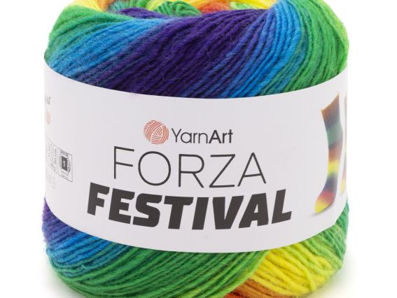 Forza Festival YarnArt шкарпеткова пряжа 2914 веселка
