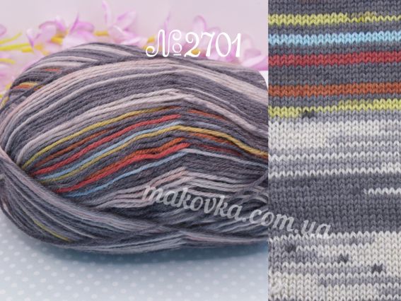 2701 темносірий-св.сірий-жовтий-рудий-блакитний