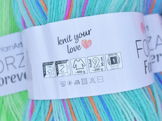 Пряжа шкарпеткова Форза Форевер ЯрнАрт Forza Forever Yarn Art шкарпеткова для в'язання