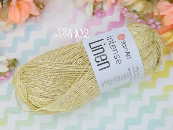 Intense Linen YarnArt пряжа  4102 жовто-лляний