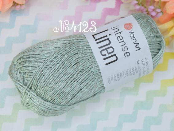 Intense Linen YarnArt пряжа  4123 світла полин