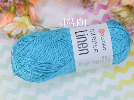 Intense Linen YarnArt пряжа  4131 бірюзовий