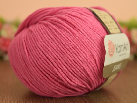 JEANS Yarn Art пряжа 42 рожевий темний 