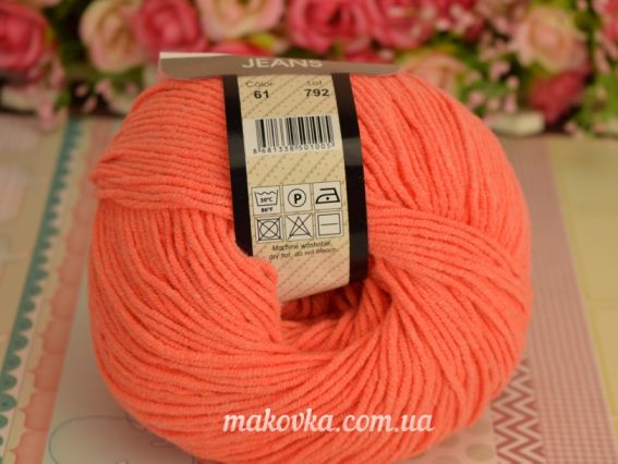 61 оранжево-лососевий неон