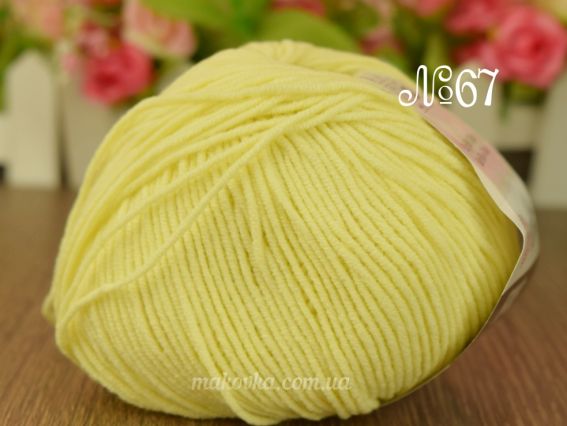 JEANS Yarn Art пряжа 67 блідо-жовтий