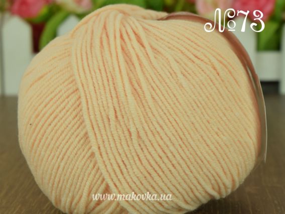 JEANS Yarn Art пряжа 73 св. персиковий