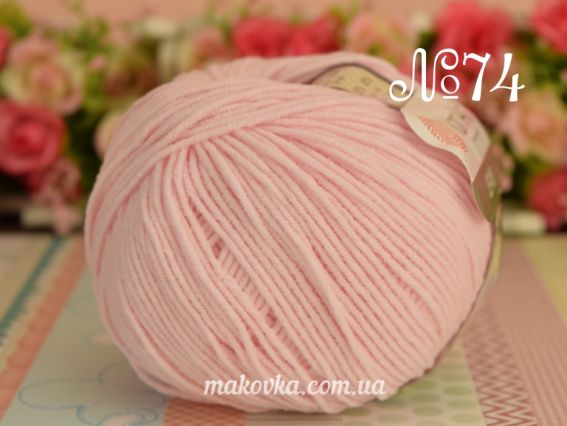 JEANS Yarn Art пряжа 74 св. рожевий