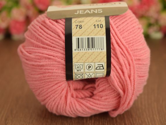 JEANS Yarn Art пряжа 78 рожева півонія