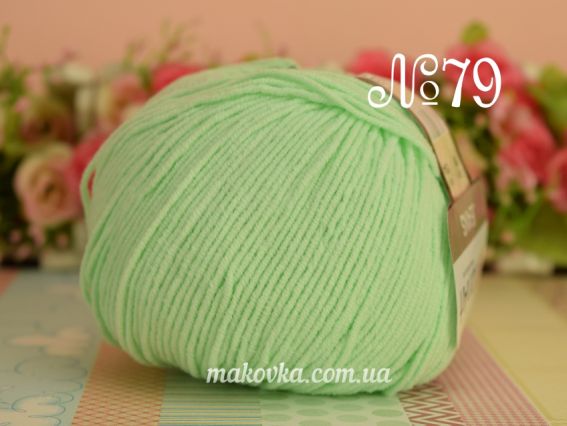 JEANS Yarn Art пряжа 79 бледный салатовый