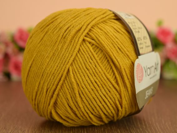 JEANS Yarn Art пряжа 84 т. гірчичний