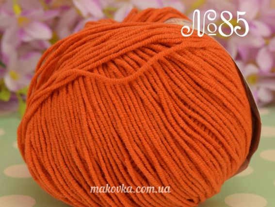 JEANS Yarn Art пряжа 85 темний оранжевий