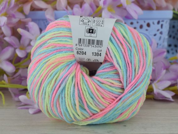 6204 неон жовтий-рожевий-блакитний