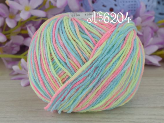 6204 неон жовтий-рожевий-блакитний