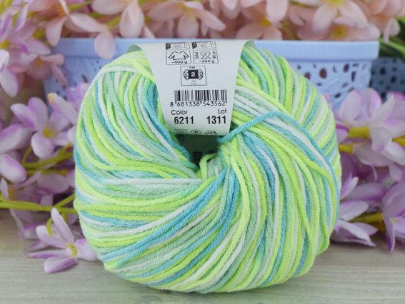 6211 неон жовтий-салатові-м ятний