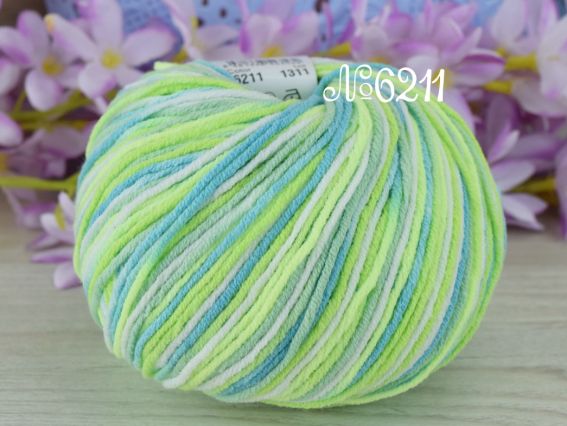 6211 неон жовтий-салатові-м ятний