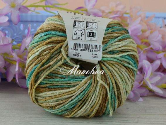 951 коричневий-беж-м ятнобірюзовий