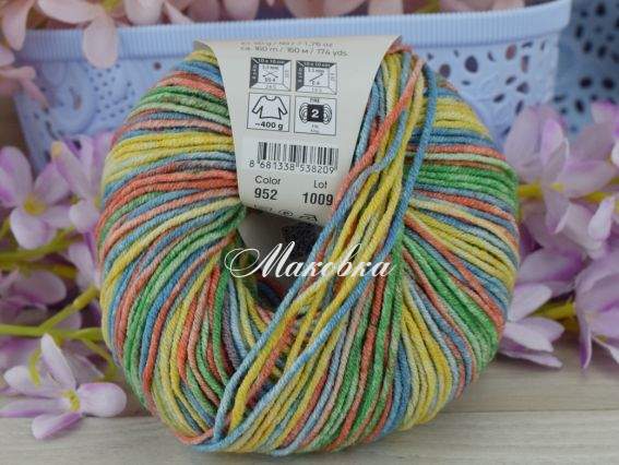 952 жовтий-зелений-блакитний-червоний