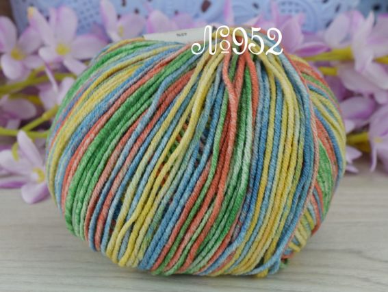 952 жовтий-зелений-блакитний-червоний