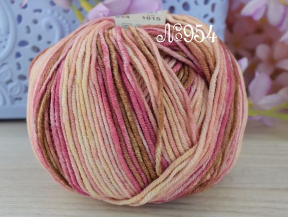 954 св.персиковий-рожеві-коричневий