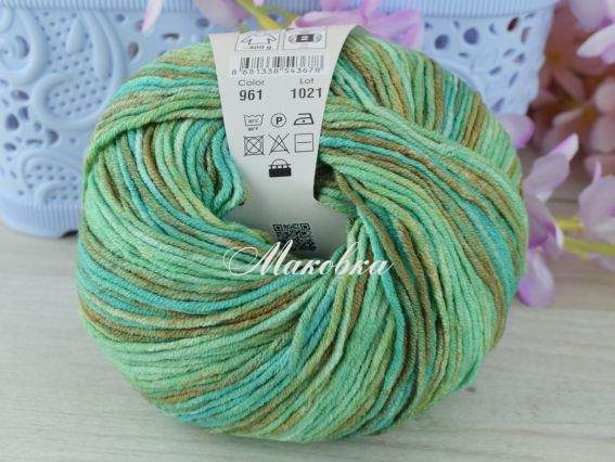 961 салатовий-зелений-коричневий