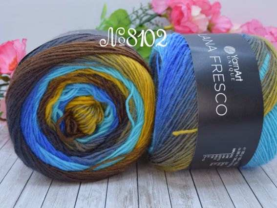 8102 синій-блакитний-жовтий-коричневий