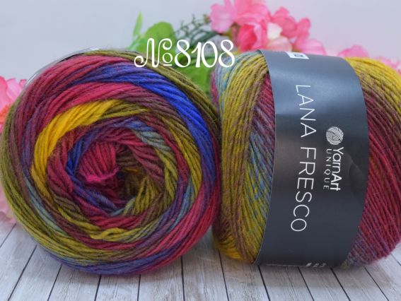 8108 жовтий-оливковий-синій-рожевобордовий