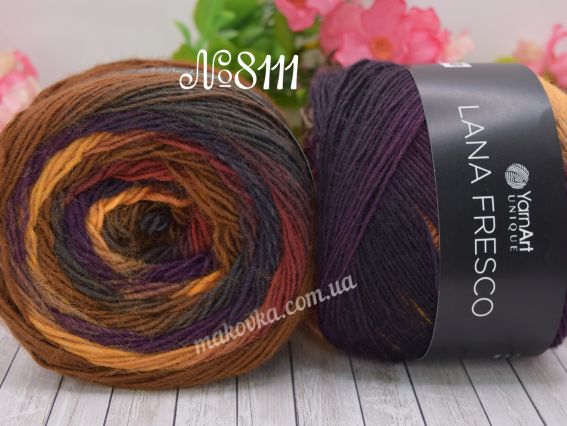 8111 тем.синій-тем.пурпурний-коричневі-теракот