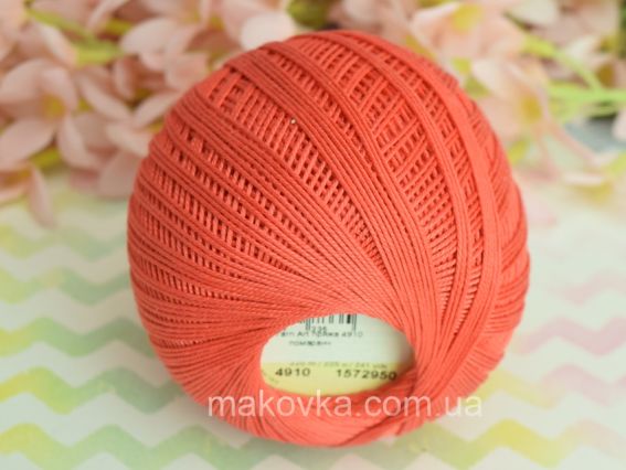 Lily Yarn Art пряжа 4910 коралловий