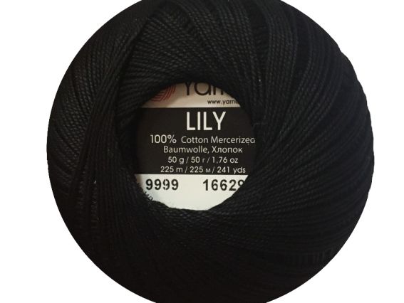 Lily Yarn Art пряжа 9999 чорний