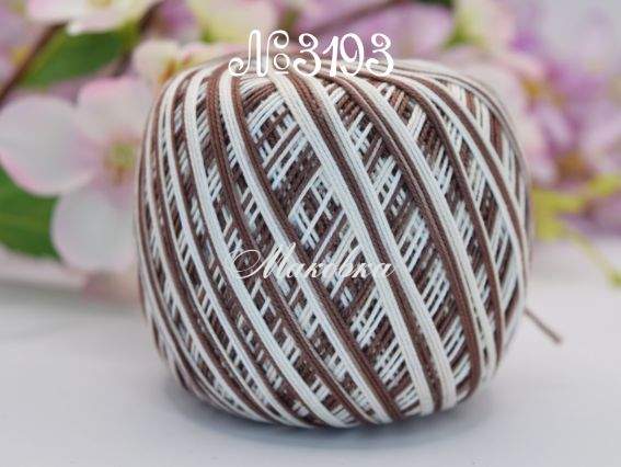 Lily МЕЛАНЖЕВА Yarn Art пряжа 3193 коричневий-білий