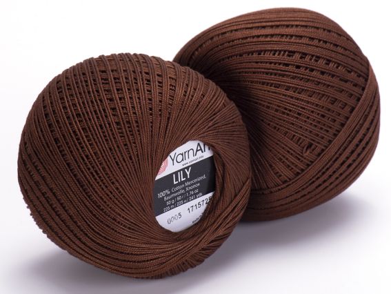 Lily Yarn Art пряжа 005 коричневий