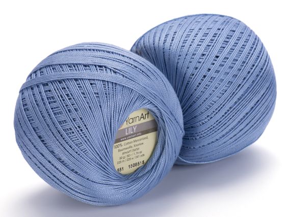 Lily Yarn Art пряжа 0551 світлий ждинс