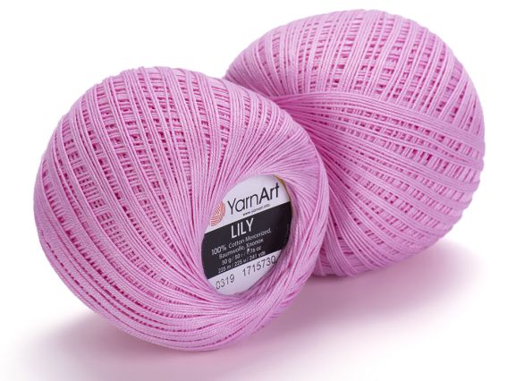 Lily Yarn Art пряжа 319 рожевий