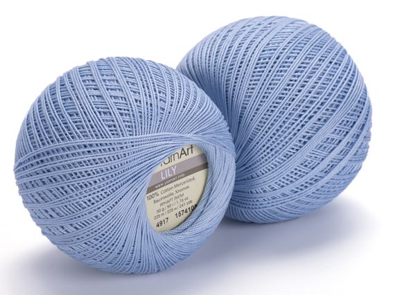 Lily Yarn Art пряжа 4917 блакитний