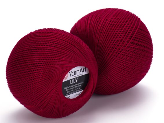 Lily Yarn Art пряжа 5020 бордо