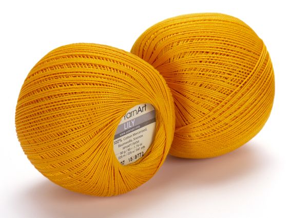 Lily Yarn Art пряжа 5307 насичений жовтий