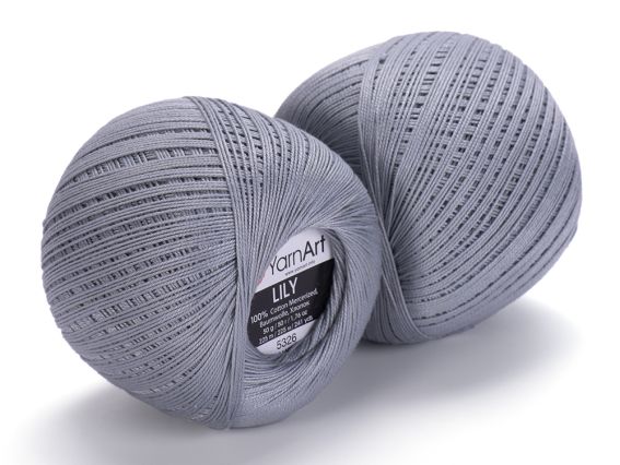 Lily Yarn Art пряжа 5326 сірий