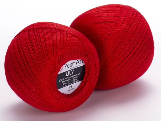 Lily Yarn Art пряжа 76 червоний
