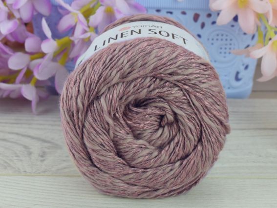 Linen Soft Yarn Art пряжа  7308 мокко