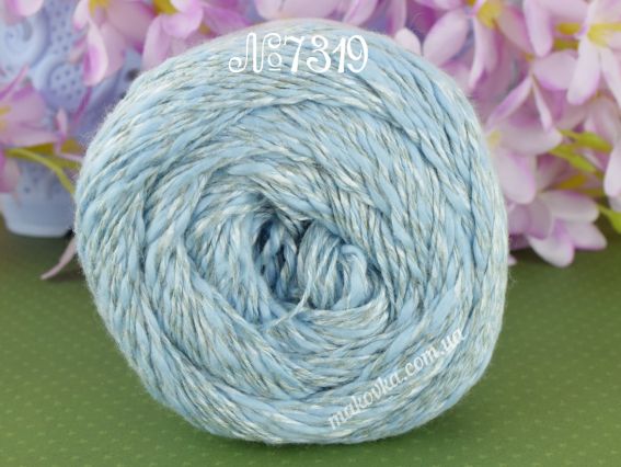 Linen Soft Yarn Art пряжа  7319 блакитний